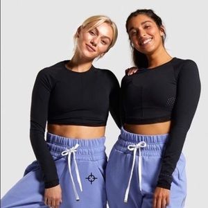 WHITNEY SIMMONS x GYMSHARK Black Long Sleeve